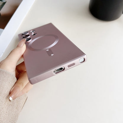 For Samsung Galaxy S25+ 5G Metallic Paint Magsafe Liquid TPU Phone Case(Brown) by buy2fix