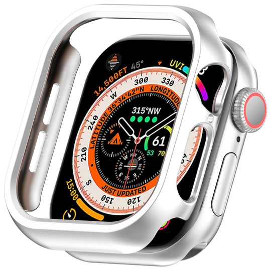 For Apple Watch Series 11 / 10 42mm Half Pack PC Hollow Watch Case(Silver)