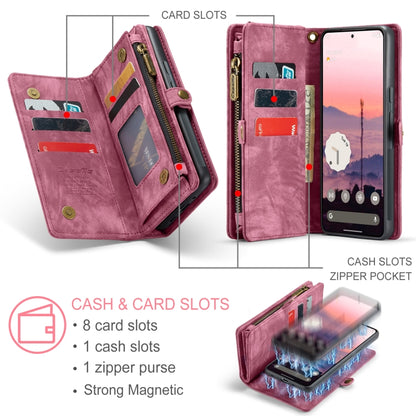 For Google Pixel 9 Pro XL CaseMe 008 Detachable Multifunctional Leather Phone Case(Wine Red) - Google Cases by CaseMe | Online Shopping UK | buy2fix