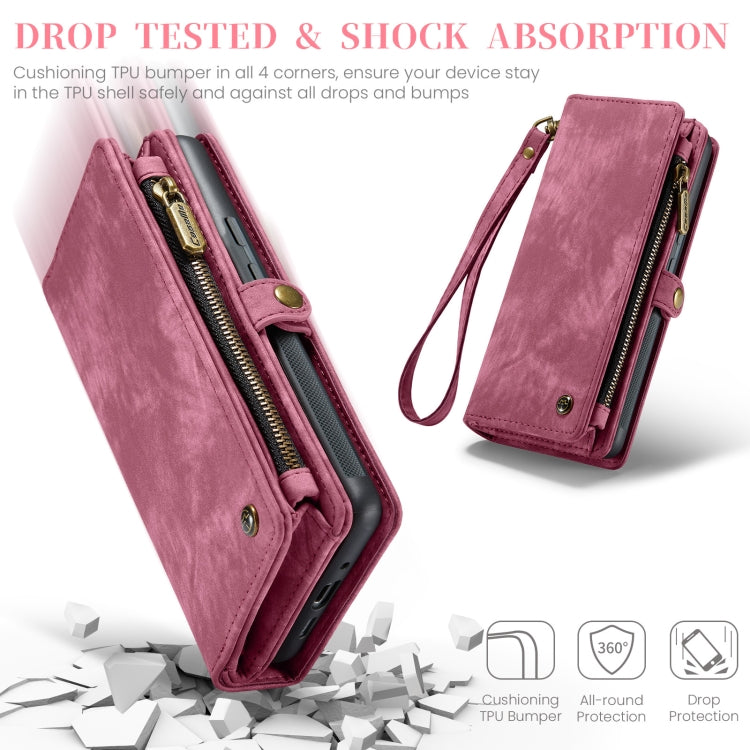 For Google Pixel 9 Pro XL CaseMe 008 Detachable Multifunctional Leather Phone Case(Wine Red) - Google Cases by CaseMe | Online Shopping UK | buy2fix