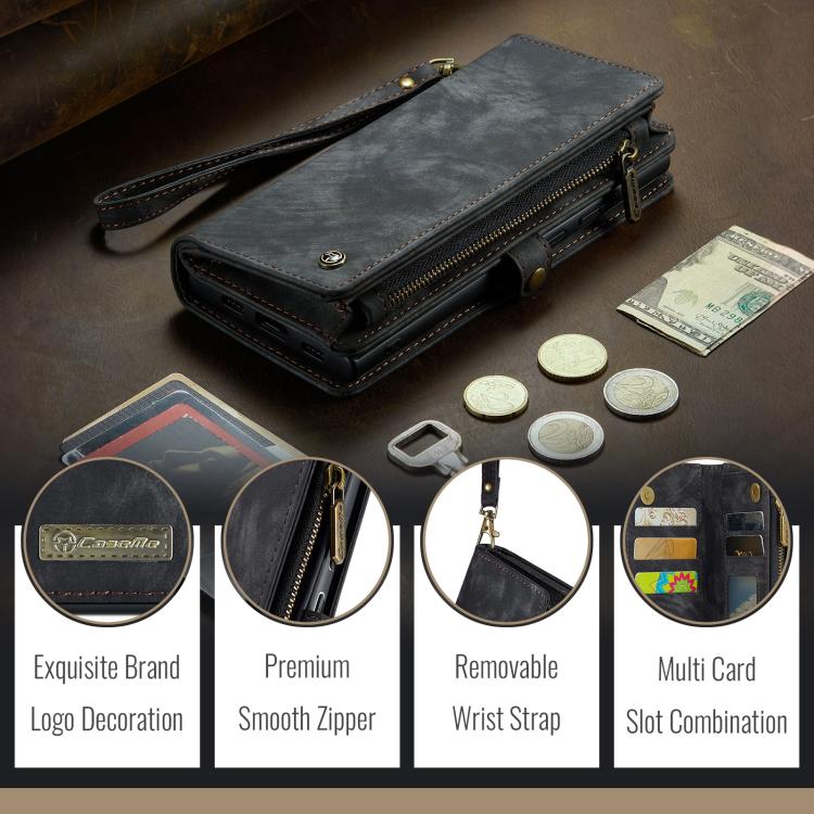 For Google Pixel 10 / 10 Pro CaseMe 008 Detachable Multifunctional Leather Phone Case(Black) - Google Cases by CaseMe | Online Shopping UK | buy2fix