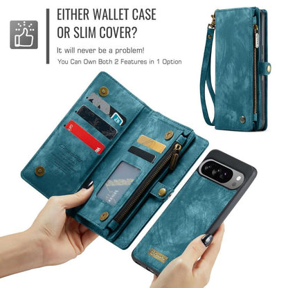 For Google Pixel 10 Pro XL CaseMe 008 Detachable Multifunctional Leather Phone Case(Blue) - Google Cases by CaseMe | Online Shopping UK | buy2fix
