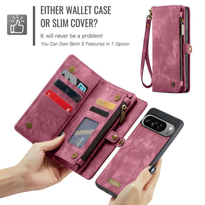 For Google Pixel 10 Pro XL CaseMe 008 Detachable Multifunctional Leather Phone Case(Wine Red) - Google Cases by CaseMe | Online Shopping UK | buy2fix