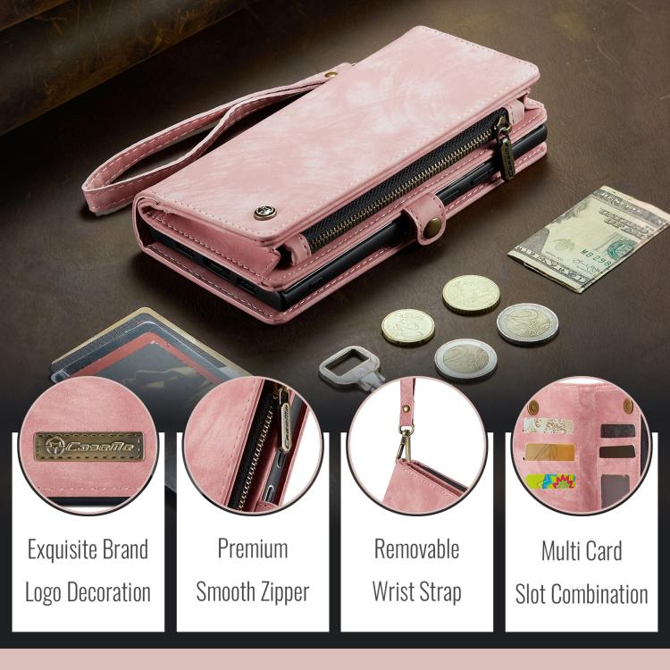 For Google Pixel 10 Pro XL CaseMe 008 Detachable Multifunctional Leather Phone Case(Pink) - Google Cases by CaseMe | Online Shopping UK | buy2fix