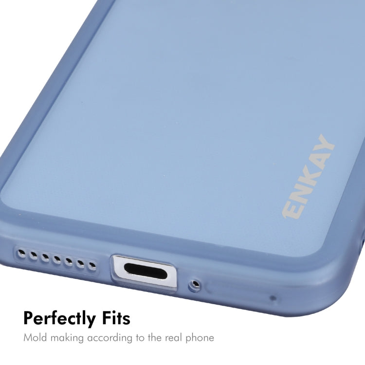For Xiaomi 14 ENKAY Hat-Prince Translucent Matte TPU Phone Case with Lens Film(White) - Xiaomi Cases by ENKAY | Online Shopping UK | buy2fix