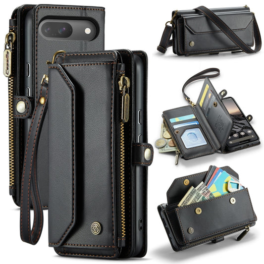 For Google  Pixel 10 / 10 Pro / 9 CaseMe C36 Card Slots Zipper Wallet RFID Anti-theft Leather Phone Case(Black) - Google Cases by CaseMe | Online Shopping UK | buy2fix