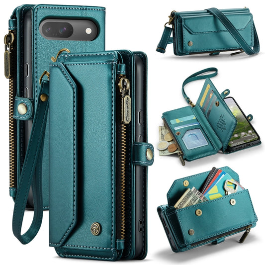 For Google  Pixel 10 / 10 Pro / 9 CaseMe C36 Card Slots Zipper Wallet RFID Anti-theft Leather Phone Case(Green) - Google Cases by CaseMe | Online Shopping UK | buy2fix