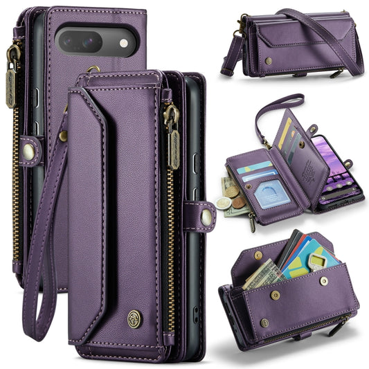 For Google  Pixel 10 / 10 Pro / 9 CaseMe C36 Card Slots Zipper Wallet RFID Anti-theft Leather Phone Case(Purple) - Google Cases by CaseMe | Online Shopping UK | buy2fix