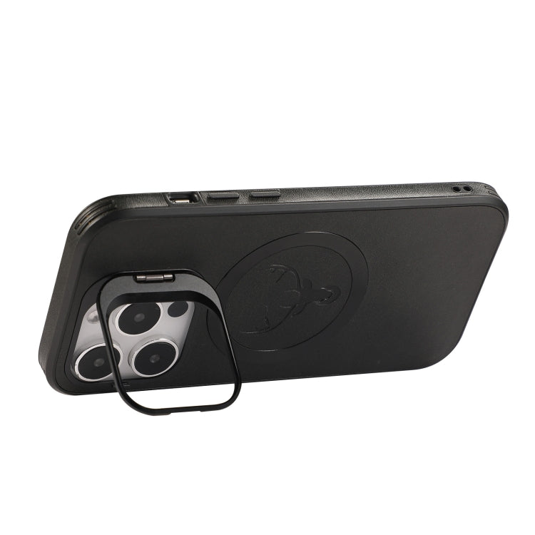 For iPhone 13 Elk Lens Holder Magsafe Shockproof Phone Case(Blue) by buy2fix