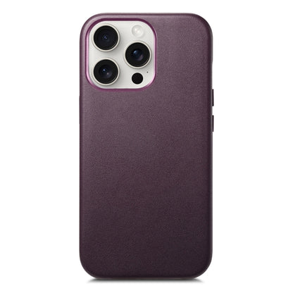 For iPhone 16 Pro Max Electroplated Metal Button MagSafe Phone Case(Purple) by buy2fix
