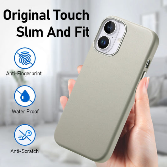 For iPhone 16 Plus Electroplated Metal Button MagSafe Phone Case(White) - iPhone 16 Plus Cases by buy2fix | Online Shopping UK | buy2fix