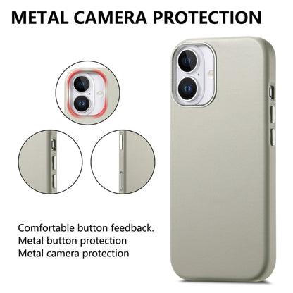For iPhone 16 Plus Electroplated Metal Button MagSafe Phone Case(White) - iPhone 16 Plus Cases by buy2fix | Online Shopping UK | buy2fix