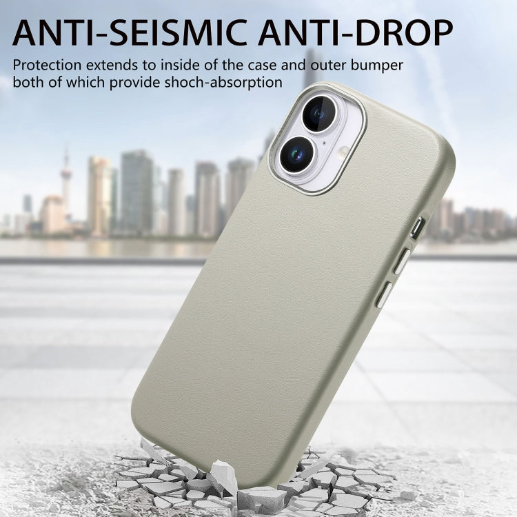 For iPhone 16 Plus Electroplated Metal Button MagSafe Phone Case(White) - iPhone 16 Plus Cases by buy2fix | Online Shopping UK | buy2fix