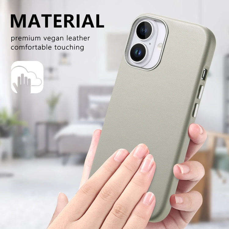For iPhone 16 Plus Electroplated Metal Button MagSafe Phone Case(White) - iPhone 16 Plus Cases by buy2fix | Online Shopping UK | buy2fix