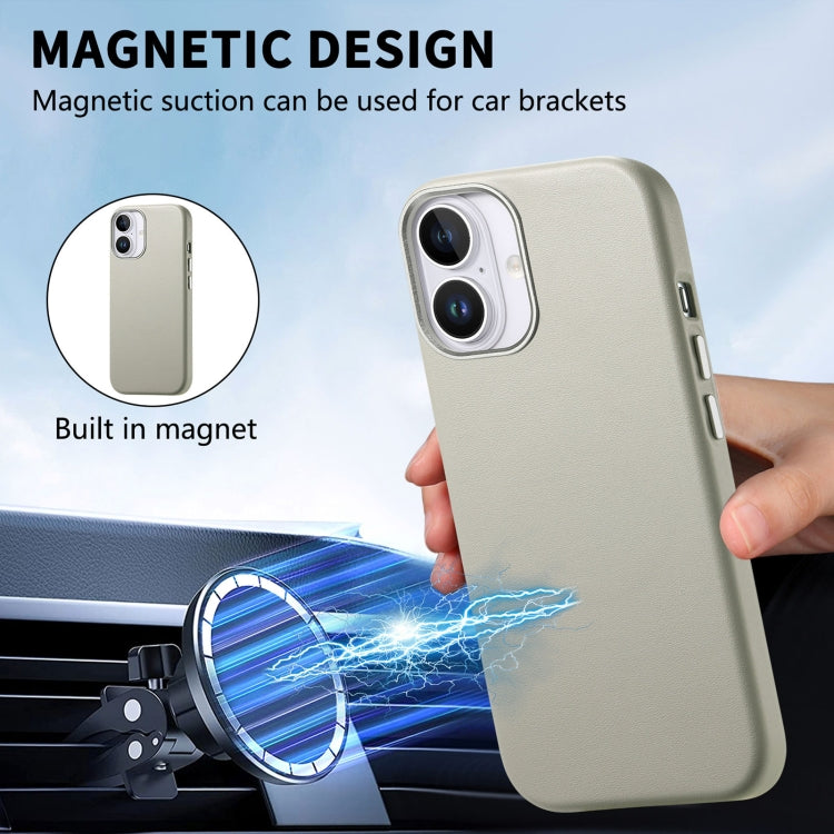 For iPhone 16 Plus Electroplated Metal Button MagSafe Phone Case(White) - iPhone 16 Plus Cases by buy2fix | Online Shopping UK | buy2fix