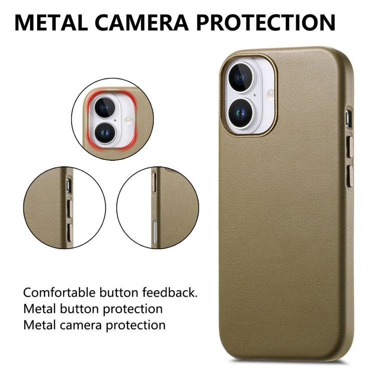 For iPhone 16 Plus Electroplated Metal Button MagSafe Phone Case(Green) - iPhone 16 Plus Cases by buy2fix | Online Shopping UK | buy2fix