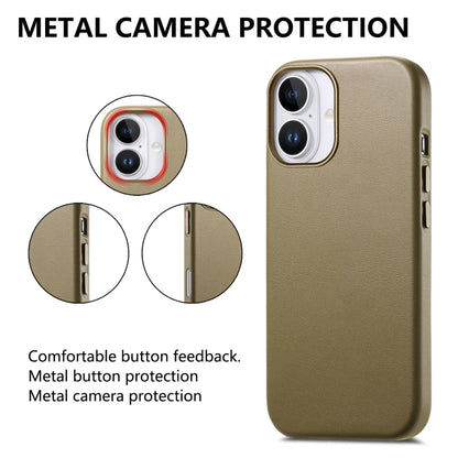 For iPhone 16 Plus Electroplated Metal Button MagSafe Phone Case(Green) - iPhone 16 Plus Cases by buy2fix | Online Shopping UK | buy2fix