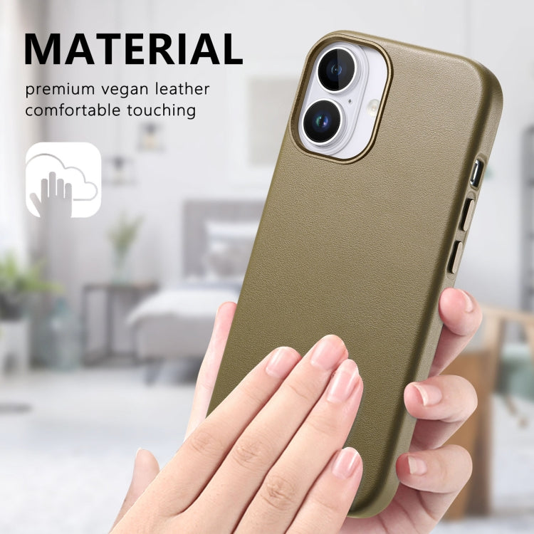 For iPhone 16 Plus Electroplated Metal Button MagSafe Phone Case(Green) - iPhone 16 Plus Cases by buy2fix | Online Shopping UK | buy2fix