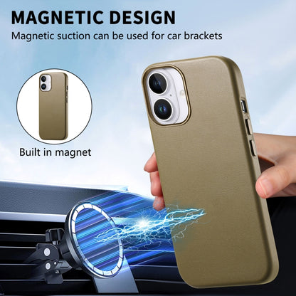 For iPhone 16 Plus Electroplated Metal Button MagSafe Phone Case(Green) - iPhone 16 Plus Cases by buy2fix | Online Shopping UK | buy2fix