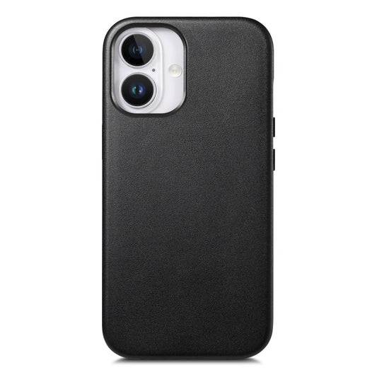 For iPhone 16 Plus Electroplated Metal Button MagSafe Phone Case(Black) - iPhone 16 Plus Cases by buy2fix | Online Shopping UK | buy2fix