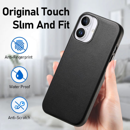 For iPhone 16 Plus Electroplated Metal Button MagSafe Phone Case(Black) - iPhone 16 Plus Cases by buy2fix | Online Shopping UK | buy2fix