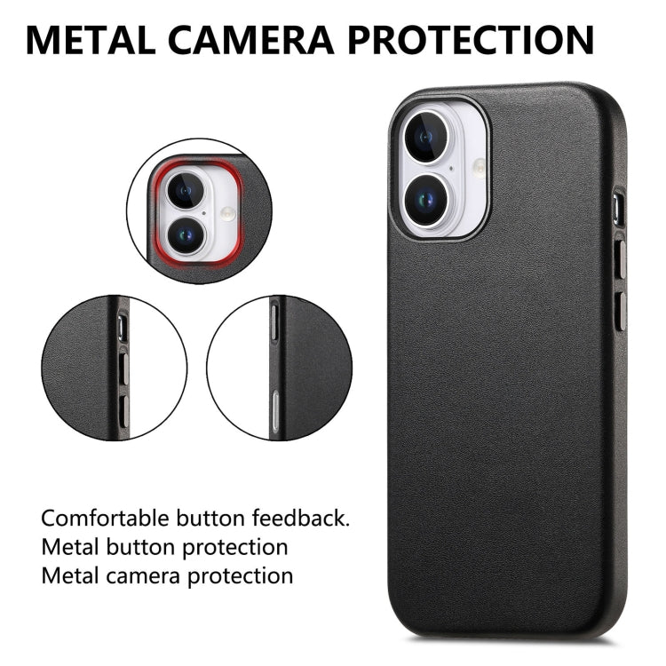 For iPhone 16 Plus Electroplated Metal Button MagSafe Phone Case(Black) - iPhone 16 Plus Cases by buy2fix | Online Shopping UK | buy2fix