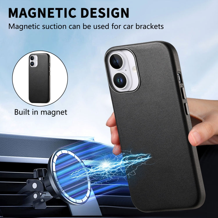 For iPhone 16 Plus Electroplated Metal Button MagSafe Phone Case(Black) - iPhone 16 Plus Cases by buy2fix | Online Shopping UK | buy2fix