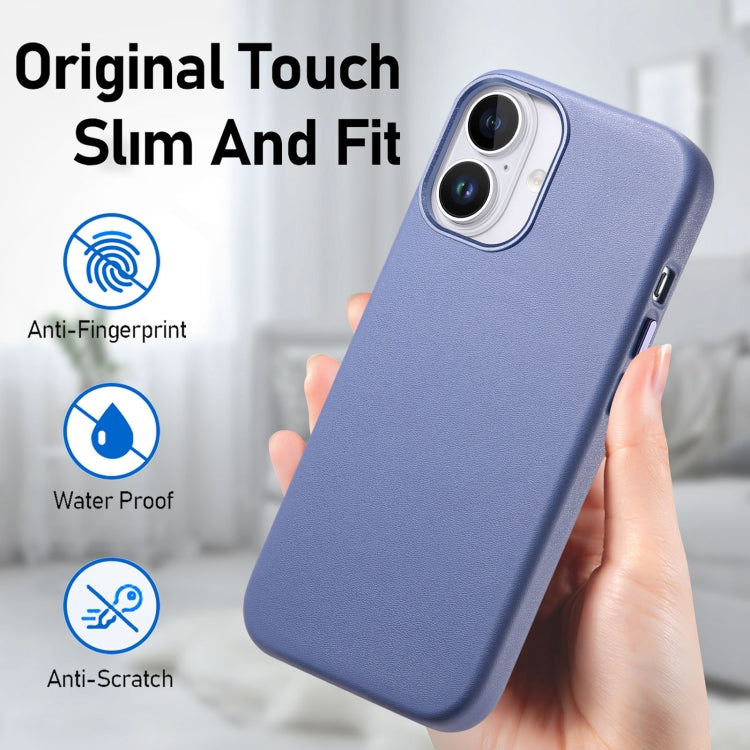 For iPhone 16 Plus Electroplated Metal Button MagSafe Phone Case(Blue) - iPhone 16 Plus Cases by buy2fix | Online Shopping UK | buy2fix