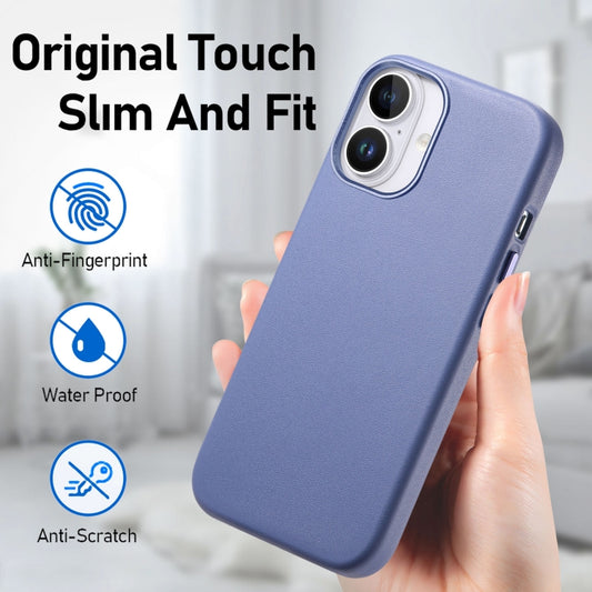 For iPhone 16 Plus Electroplated Metal Button MagSafe Phone Case(Blue) - iPhone 16 Plus Cases by buy2fix | Online Shopping UK | buy2fix