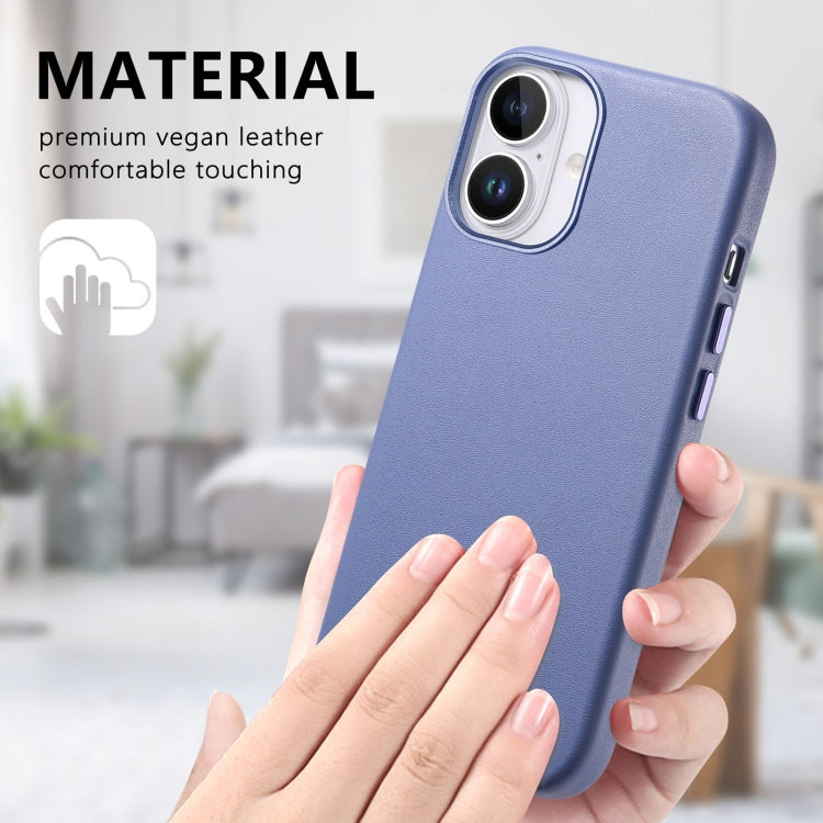 For iPhone 16 Plus Electroplated Metal Button MagSafe Phone Case(Blue) - iPhone 16 Plus Cases by buy2fix | Online Shopping UK | buy2fix