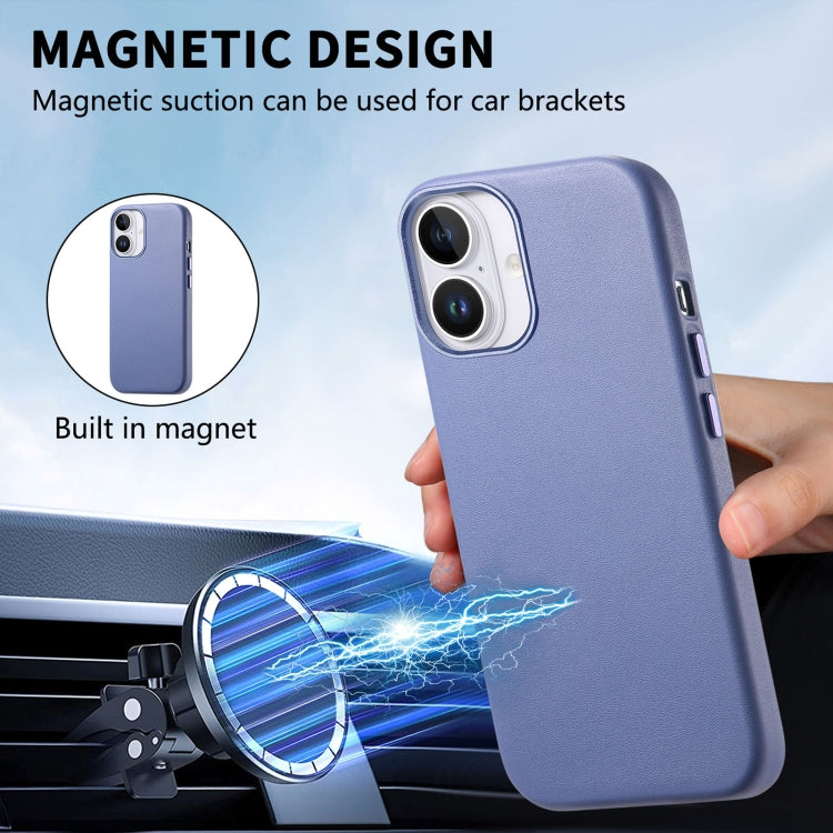 For iPhone 16 Plus Electroplated Metal Button MagSafe Phone Case(Blue) - iPhone 16 Plus Cases by buy2fix | Online Shopping UK | buy2fix