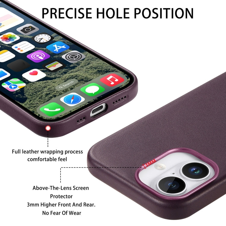 For iPhone 16 Plus Electroplated Metal Button MagSafe Phone Case(Purple) - iPhone 16 Plus Cases by buy2fix | Online Shopping UK | buy2fix