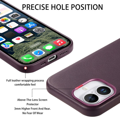 For iPhone 16 Plus Electroplated Metal Button MagSafe Phone Case(Purple) - iPhone 16 Plus Cases by buy2fix | Online Shopping UK | buy2fix
