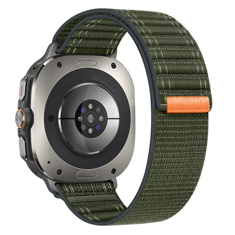 For Samsung Galaxy Watch Ultra 47mm / Ultra 2025 Sea Wave Texture Nylon Hook and Loop Fastener Watch Band(Green) - Watch Bands by buy2fix | Online Shopping UK | buy2fix