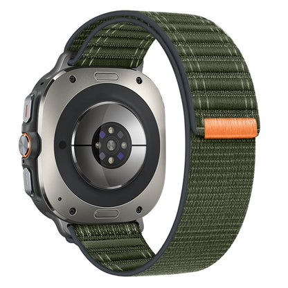 For Samsung Galaxy Watch Ultra 47mm / Ultra 2025 Sea Wave Texture Nylon Hook and Loop Fastener Watch Band(Green) - Watch Bands by buy2fix | Online Shopping UK | buy2fix
