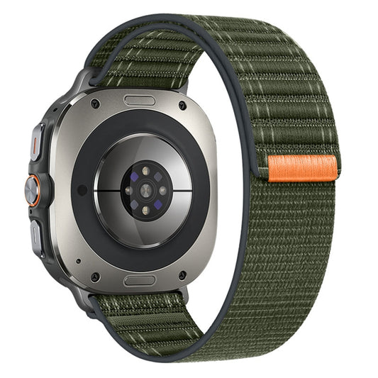 For Samsung Galaxy Watch Ultra 47mm / Ultra 2025 Sea Wave Texture Nylon Hook and Loop Fastener Watch Band(Green) - Watch Bands by buy2fix | Online Shopping UK | buy2fix