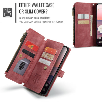 For Google Pixel 9 / 9 Pro CaseMe C30 Card Slots Zipper Wallet Leather Phone Case(Wine Red) - Google Cases by CaseMe | Online Shopping UK | buy2fix