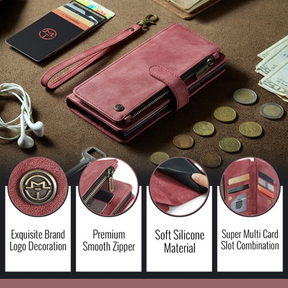For Google Pixel 9 / 9 Pro CaseMe C30 Card Slots Zipper Wallet Leather Phone Case(Wine Red) - Google Cases by CaseMe | Online Shopping UK | buy2fix