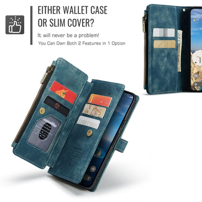 For Google Pixel 10 / 10 Pro / 9 CaseMe C30 Card Slots Zipper Wallet Leather Phone Case(Blue) by CaseMe