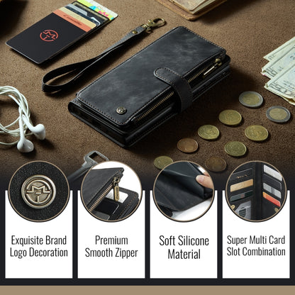 For Google Pixel 9 Pro XL / 10 Pro XL CaseMe C30 Card Slots Zipper Wallet Leather Phone Case(Black) - Google Cases by CaseMe | Online Shopping UK | buy2fix