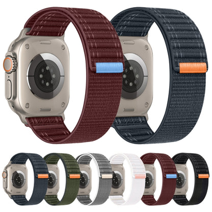 For Apple Watch Ultra 2 49mm Sea Wave Nylon Hook and Loop Fastener Watch Band(Gray) by buy2fix