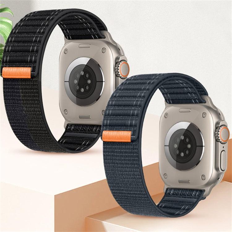 For Apple Watch Ultra 49mm Sea Wave Nylon Hook and Loop Fastener Watch Band(White) by buy2fix