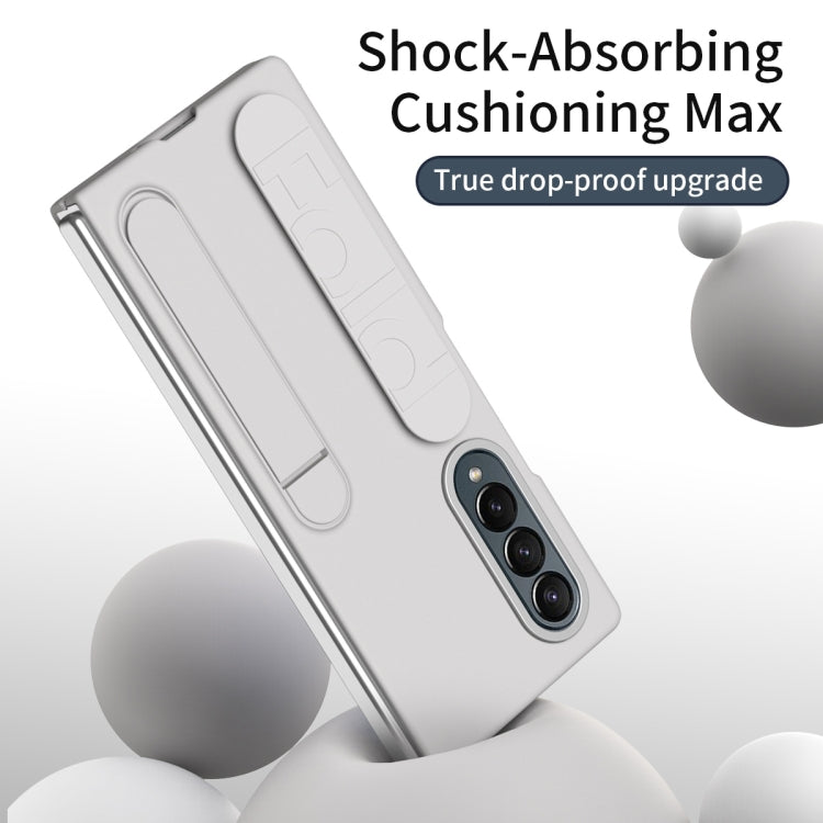 For Samsung Galaxy Z Fold3 Star Pattern Wristband Holder Phone Case(White) - Galaxy Phone Cases by buy2fix | Online Shopping UK | buy2fix