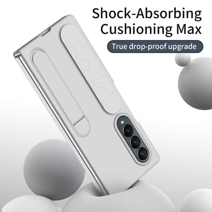 For Samsung Galaxy Z Fold3 Star Pattern Wristband Holder Phone Case(White) - Galaxy Phone Cases by buy2fix | Online Shopping UK | buy2fix