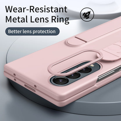 For Samsung Galaxy Z Fold3 Star Pattern Wristband Holder Phone Case(Pink) - Galaxy Phone Cases by buy2fix | Online Shopping UK | buy2fix
