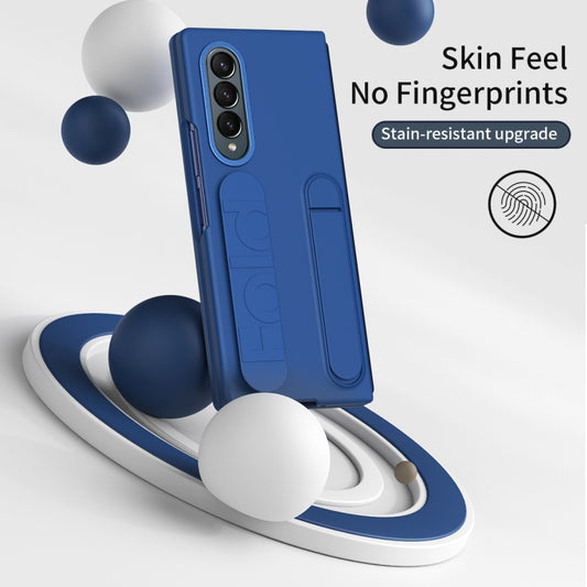 For Samsung Galaxy Z Fold3 Star Pattern Wristband Holder Phone Case(Blue) - Galaxy Phone Cases by buy2fix | Online Shopping UK | buy2fix