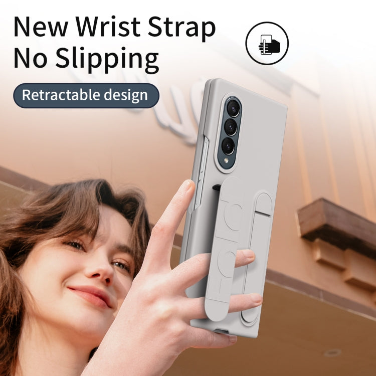 For Samsung Galaxy Z Fold3 Star Pattern Wristband Holder Phone Case(Titanium dust) - Galaxy Phone Cases by buy2fix | Online Shopping UK | buy2fix