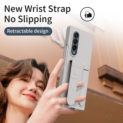 For Samsung Galaxy Z Fold3 Star Pattern Wristband Holder Phone Case(Titanium dust) - Galaxy Phone Cases by buy2fix | Online Shopping UK | buy2fix