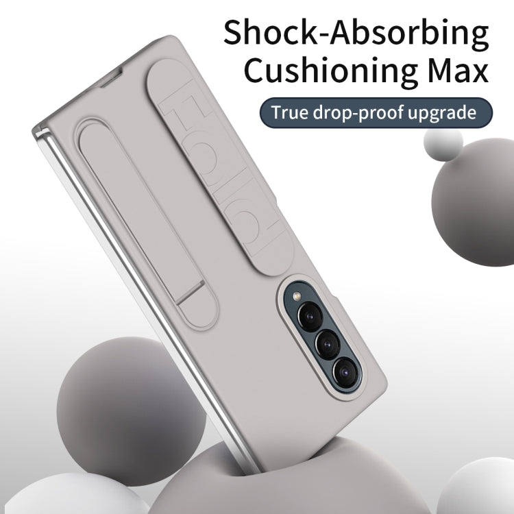 For Samsung Galaxy Z Fold3 Star Pattern Wristband Holder Phone Case(Titanium dust) - Galaxy Phone Cases by buy2fix | Online Shopping UK | buy2fix