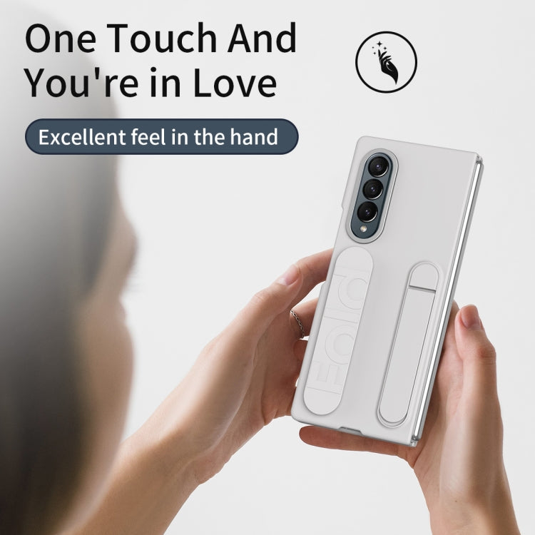 For Samsung Galaxy Z Fold4 Star Pattern Wristband Holder Phone Case(White) - Galaxy Z Fold4 5G Cases by buy2fix | Online Shopping UK | buy2fix